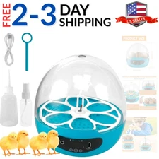 Incubators for Hatching Eggs, 6 Egg Chicken Egg Incubator with Automatic Egg ...
