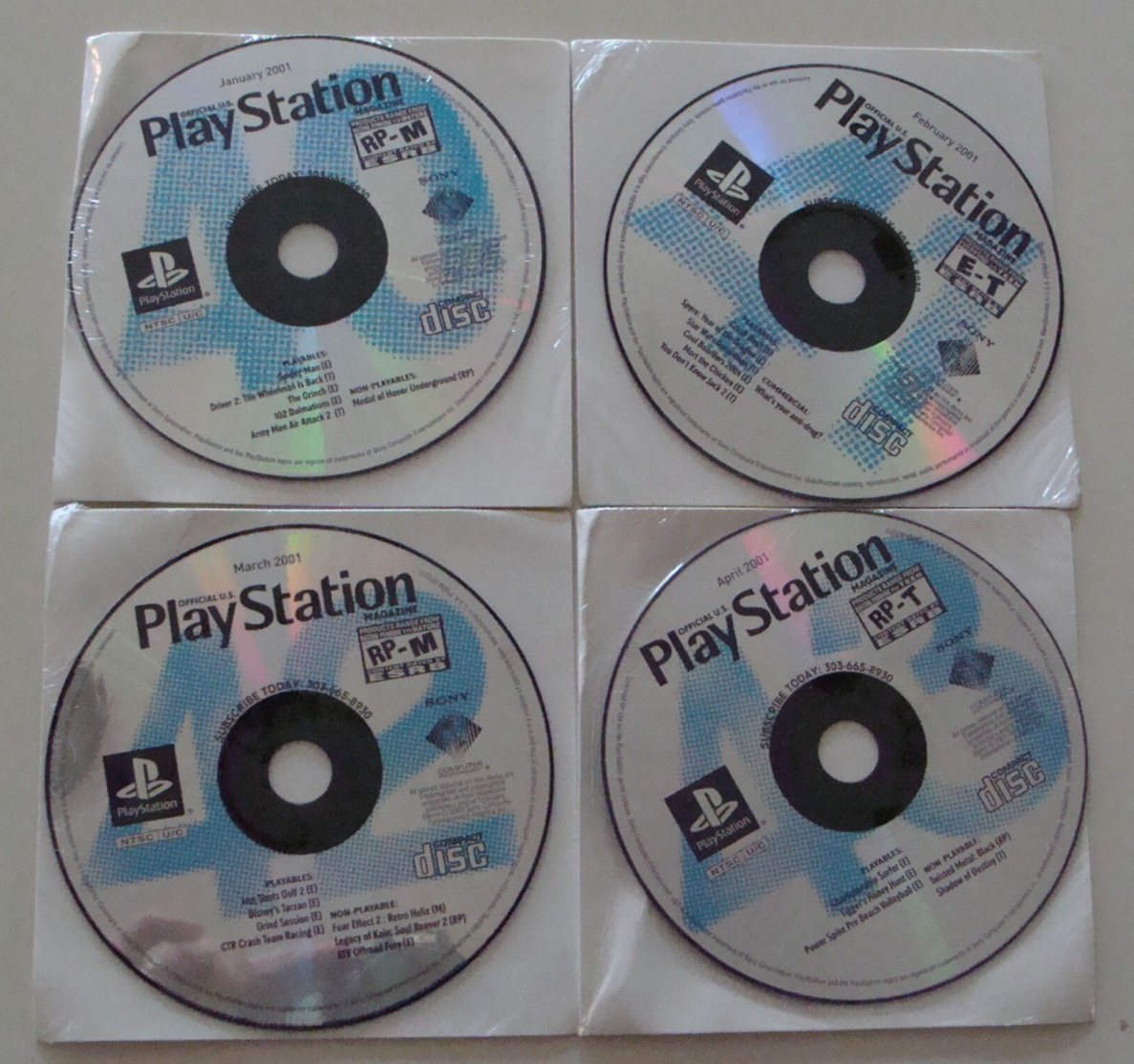 Lot of 4 Playstation Magazine Demo Discs #40, 41, 42, 43..BRAND