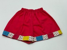 Vintage 1960s Girls Summer Shorts Red Stripe/Polka-Dot StretchWaist Measurements