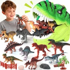 45 Pcs Dinosaur Toys for Kids 35, Realistic Jurassic Dinosaurs Figures with E...
