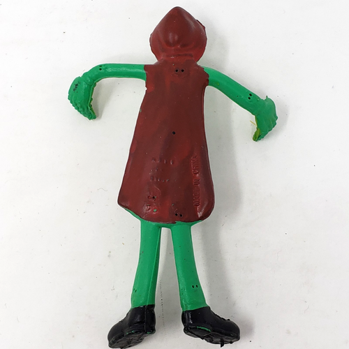 Vintage Dracula Vampire Bendable Figure Toy Halloween Green Plastic - Picture 6 of 7