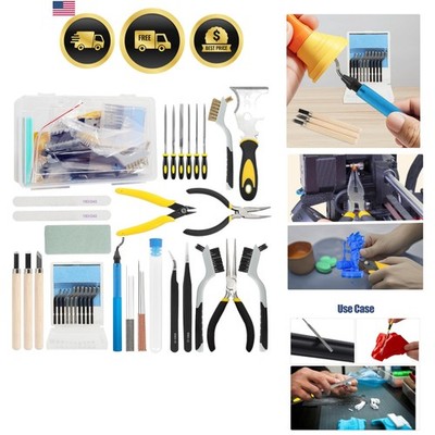 3D Printer Accessories Kit 42pcs Deburring Cleaning Polishing Nozzle Tools