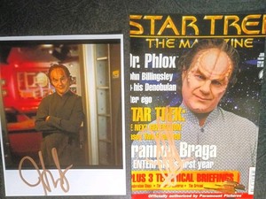 JOHN BILLINGSLEY As PHLOX 2 Hand Signed Autograph 4X6 Photo S- ACTOR - STAR TREK