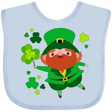 Inktastic Cute Leprechaun For St. Patrick's Day Baby Bib Patrick Clover Shamrock