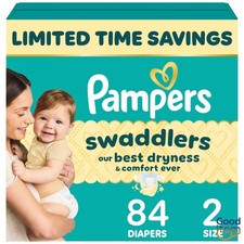 Pampers Swaddlers Sensitive Disposable Diapers - Size 2 - 84ct