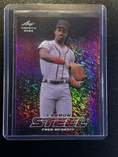2023 Leaf Trinity Proof Braves Fred McGriff - Purple Shimmer Prizm Card #d 1/1