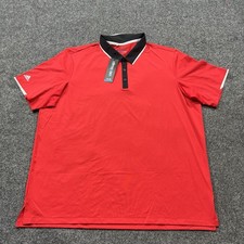 Adidas Climacool Red Polo Shirt NEW Mens Size 2XL XXL Short Sleeve Black Golf