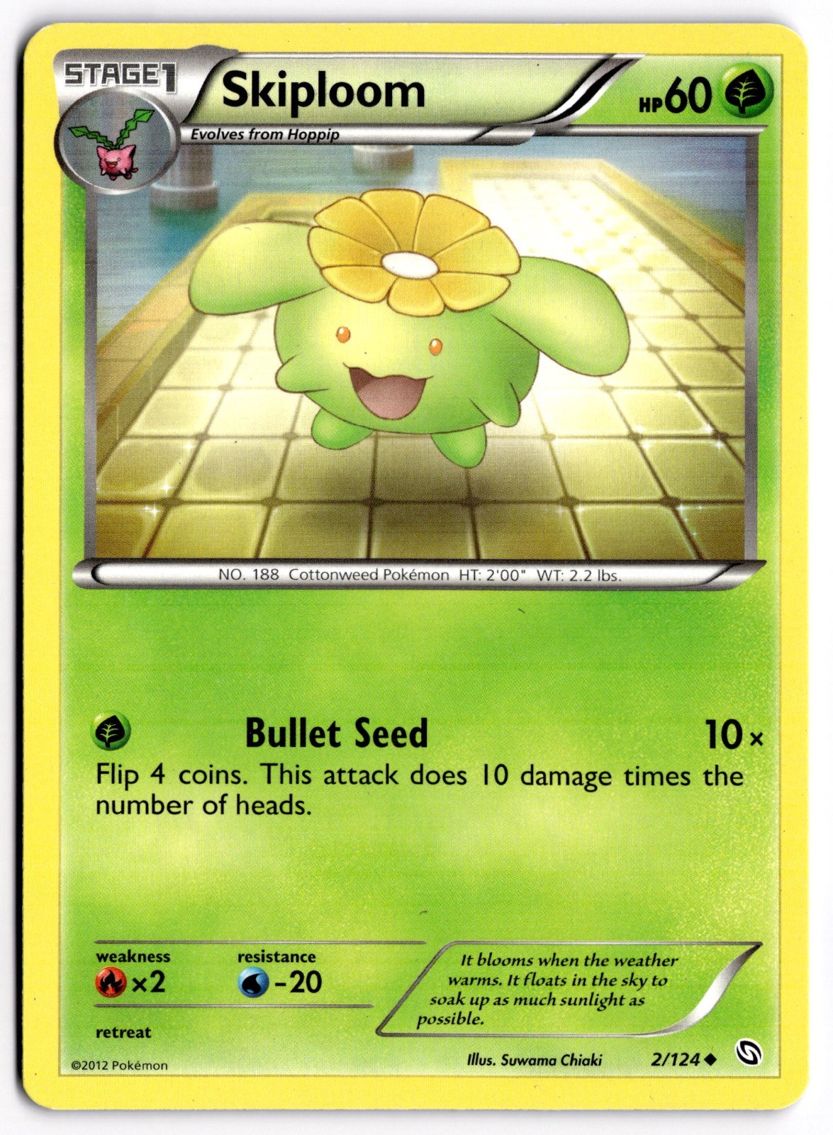 Pokemon TCG Skiploom 2/124 Dragons Exalted Uncommon LP