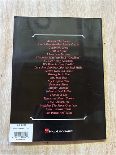 The Ernest Tubb Songbook Sheet Music Piano Vocal Guitar Songbook 0881885371 - Picture 2 of 2