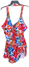 NWT B2PRITY WOMEN'S PLUS SZ ONE PIECE SWIMSUIT PADDED TIES IN BACK  SIDE SZ 5XL