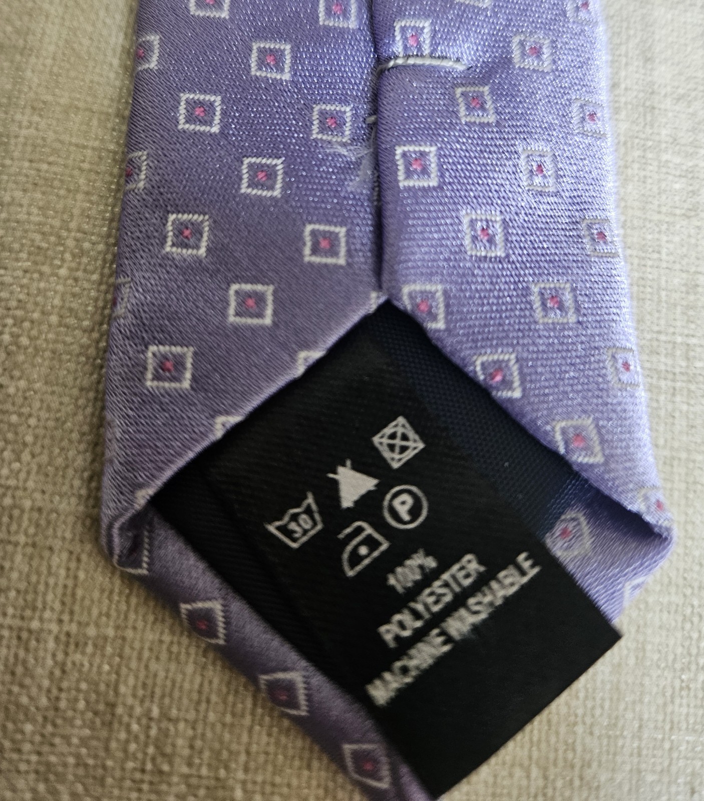 George Lilac Geometric Square Pattern Machine Was… - image 6