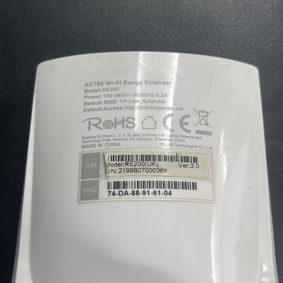 TP-Link RE200 AC750 Wireless Dual Band WiFi Range Extender, Repeater, Booster - Image 3 of 3