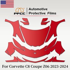 Full Front Corvette C8 Coupe Z06 2023-2024 Precut Paint Protection Film TPU PPF
