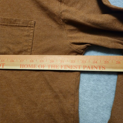 T-shirt WOOLRICH Green Label uomo grande marrone cotone manica lunga tasca outdoor - Foto 6 di 7