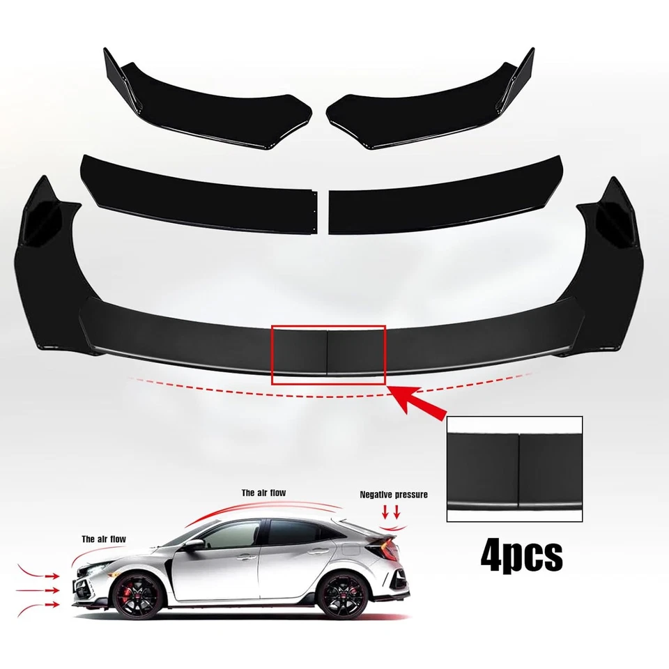 For 2004-09 Cadillac XLR Front Bumper Lip Splitter Body Kit Side Skirt Rear Lip Foto 4 de 4