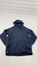 Nike Hoodie Mens Medium Blue Navy Pullover Fleece Sweatshirt Small Swoosh Logo