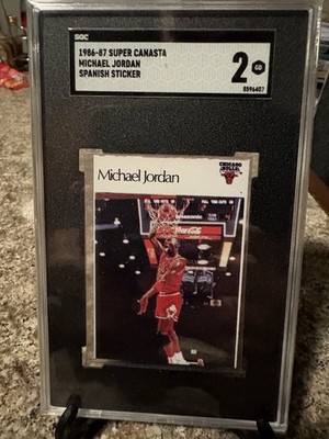 1986 Super Canasta NBA Stickers - Michael Jordan (RC) for sale