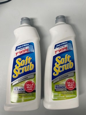 Soft Scrub Antibacterial Multi Surface Cleanser with Bleach, 36 fl oz Pack of 2