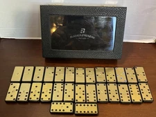 Bucher & Rossini Metal Surface Dominoes Set Double - Classic 28 Pieces.   “J1”