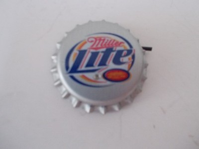 VTG NOS MILLER LITE Beer Bottle Cap Light Up Pin UNTESTED