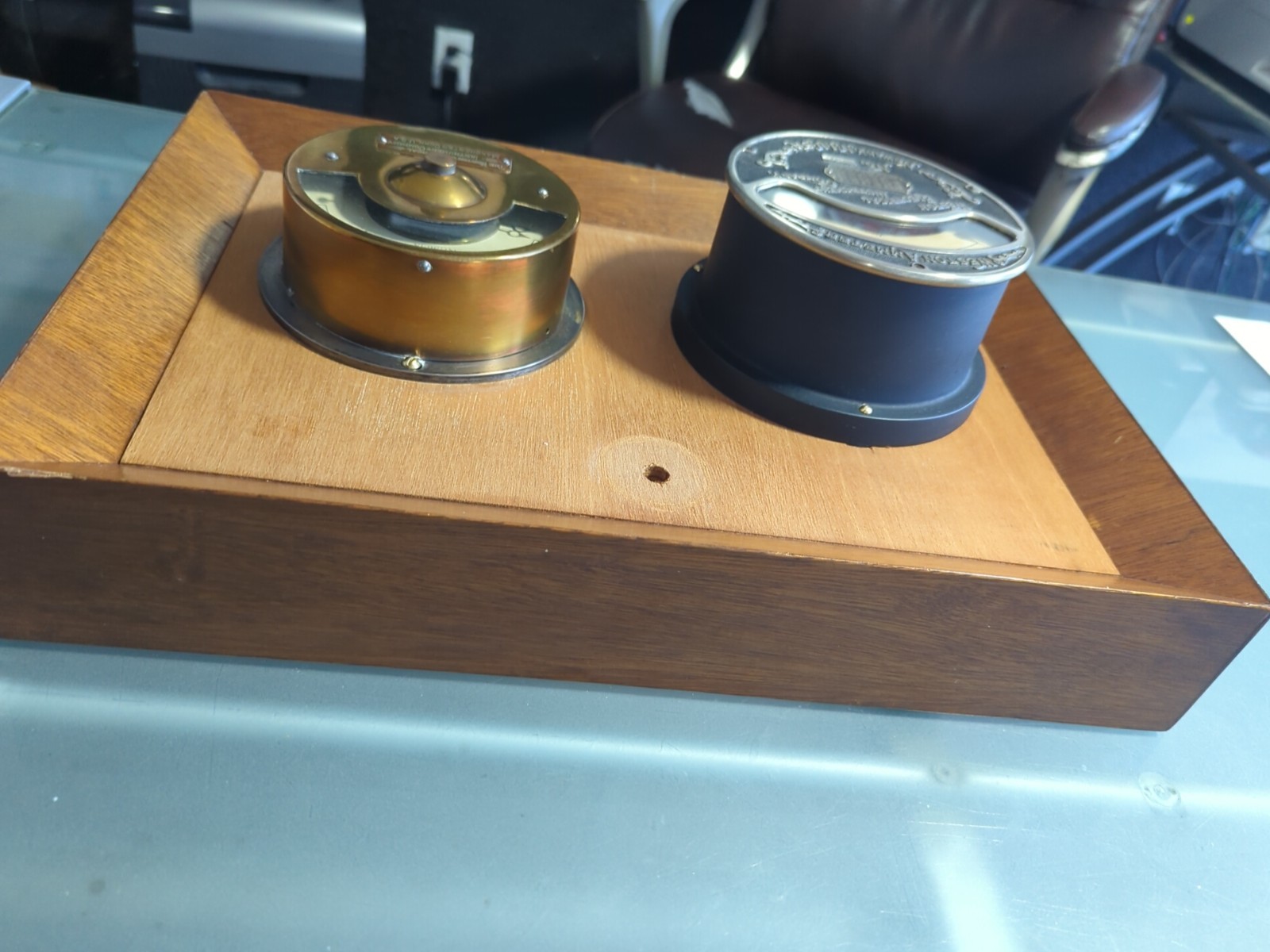  Vintage Weston Electrical Co. Ammeter Newark NJ & Norton Voltmeter Mounted 