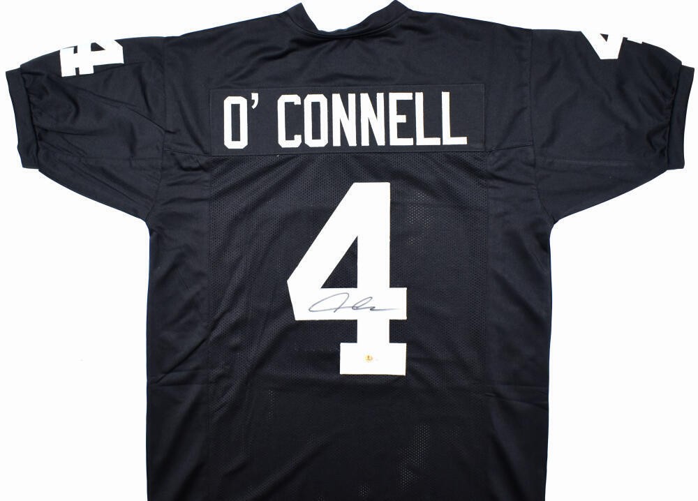 Aidan O'Connell Autographed Signed Las Vegas Raiders Aidan O'Connell Black Pro Style Jersey - Beckett W Hologram *Black 