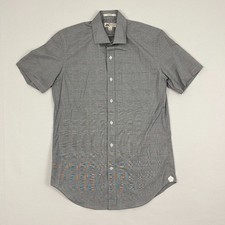 J Crew Thomas Mason Shirt Mens S Gray Glen Check Plaid Ludlow Button Up Casual