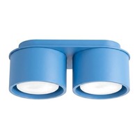 Deckenleuchte Aluminium Hellblau 2-Flammig GX53 L:21 Cm Deckenlampe Schlafzimmer