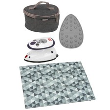 Semplix Mini-Bügeleisen Set + Unterlage Uni anthrazit/grau
