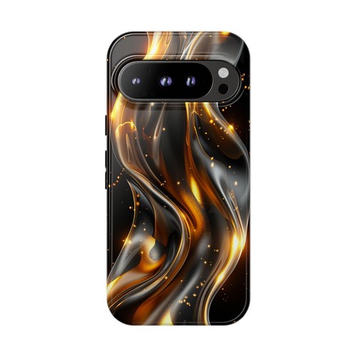 Elegant Black Smoke and Gold Ribbon Design, For iPhone, Google Pixel & Galaxy - 第 81/120 張圖片