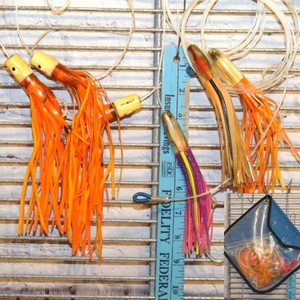 Lure Lot #10 Boone Daisy Chain + 3 Fishing Trolling 6" Lures Big Game Dolphin