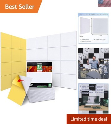 Durable 12''x12'' Sound Absorbing Panels - 18 Pack for Professional Environments