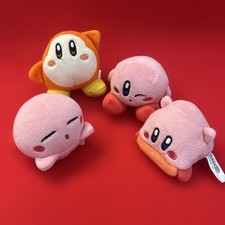 Kirby Plush Toy Set of 4 Cute Pink Orange 8cm Collectible Figures