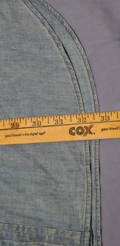 Vtg RRL Ralph Lauren Cotton Concho & Snap Boot Stitch Indigo Denim Shirt XXL - Picture 9 of 9