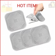 4 Pack Shower Drain Hair Catcher, Silicone Hair Stopper with Suction Cup, Drain