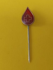 Vintage DRK Anstecknadel Blutstropfen Rotes Kreuz Blutspende Pin DDR Abzeichen
