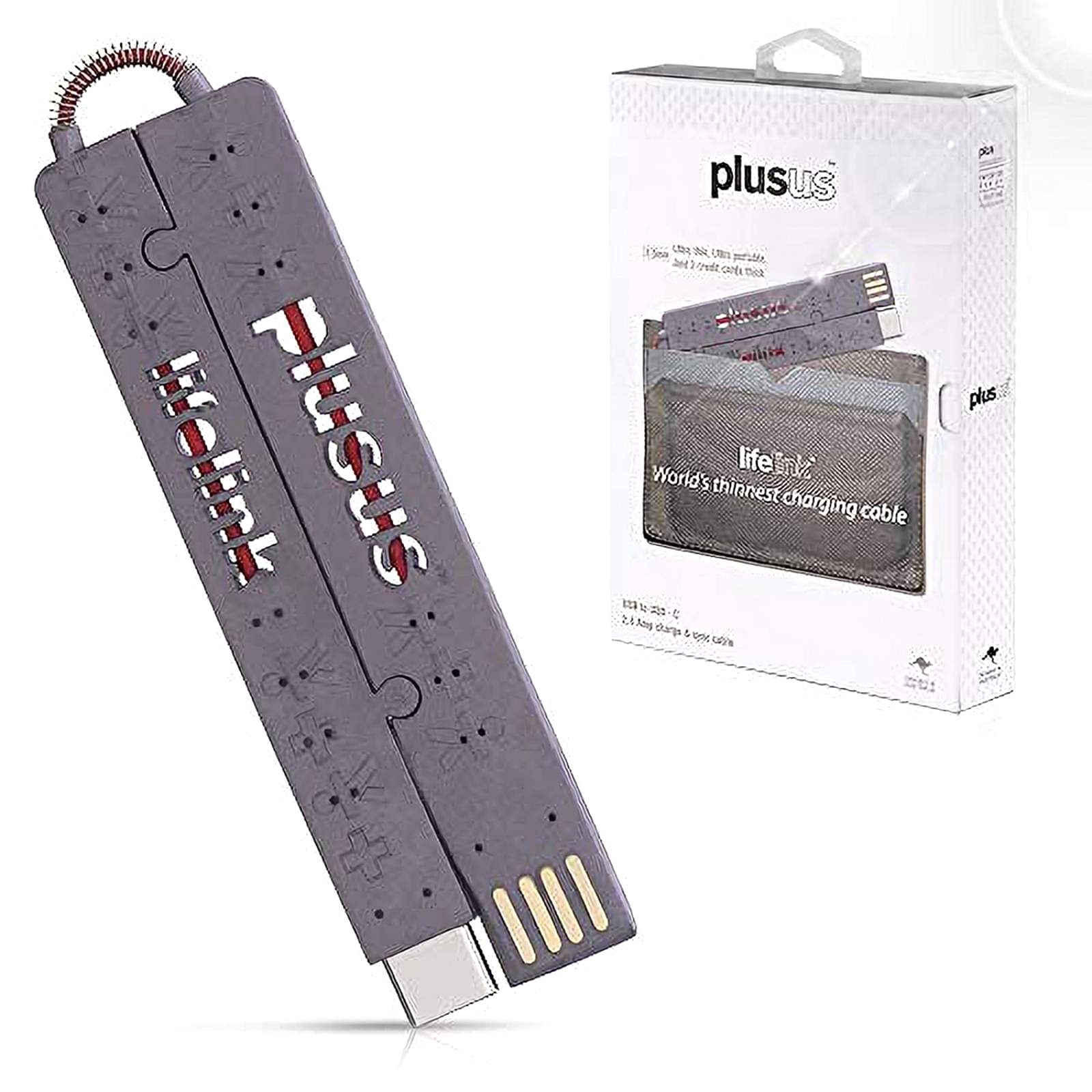 PlusUs USB-C Charge & Data Cable, USB-A to USB C,  Charge & Sync Cable LifeLink