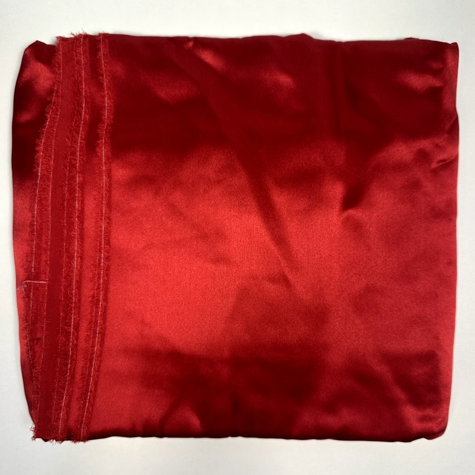 Premium Silk - 100% Pure Mulberry Silk 19 Momme Satin Charmeuse  (Wine Red - 8m) - Image 3 of 4