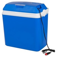 24L Electric Cooler Box 12V Car Fridge Blue Portable Camping Picnic Road Trip