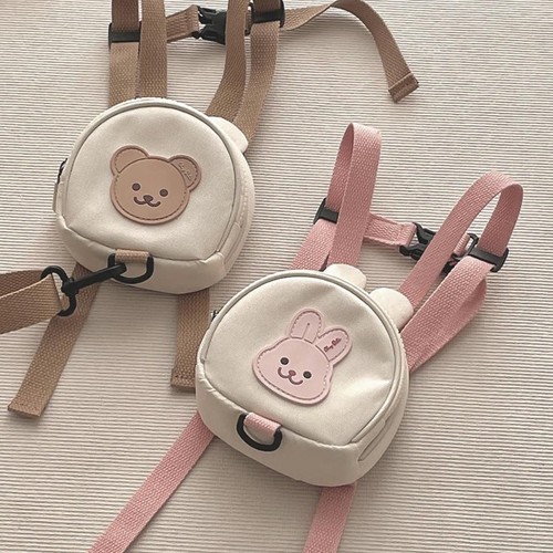 Canvas Baby Rucksäcke Kindergarten Schultasche Bär Hase Koreanisch Anti-Lost Kinder B - Bild 1 von 30
