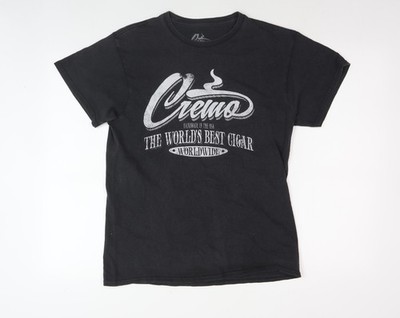 Schwarzes T-Shirt Herren UK Größe M Cremo