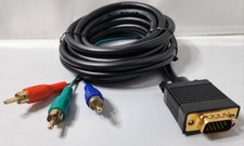 12FT VGA to 3 RCA RGB Component Cable Male to Male Projector HDTV PC