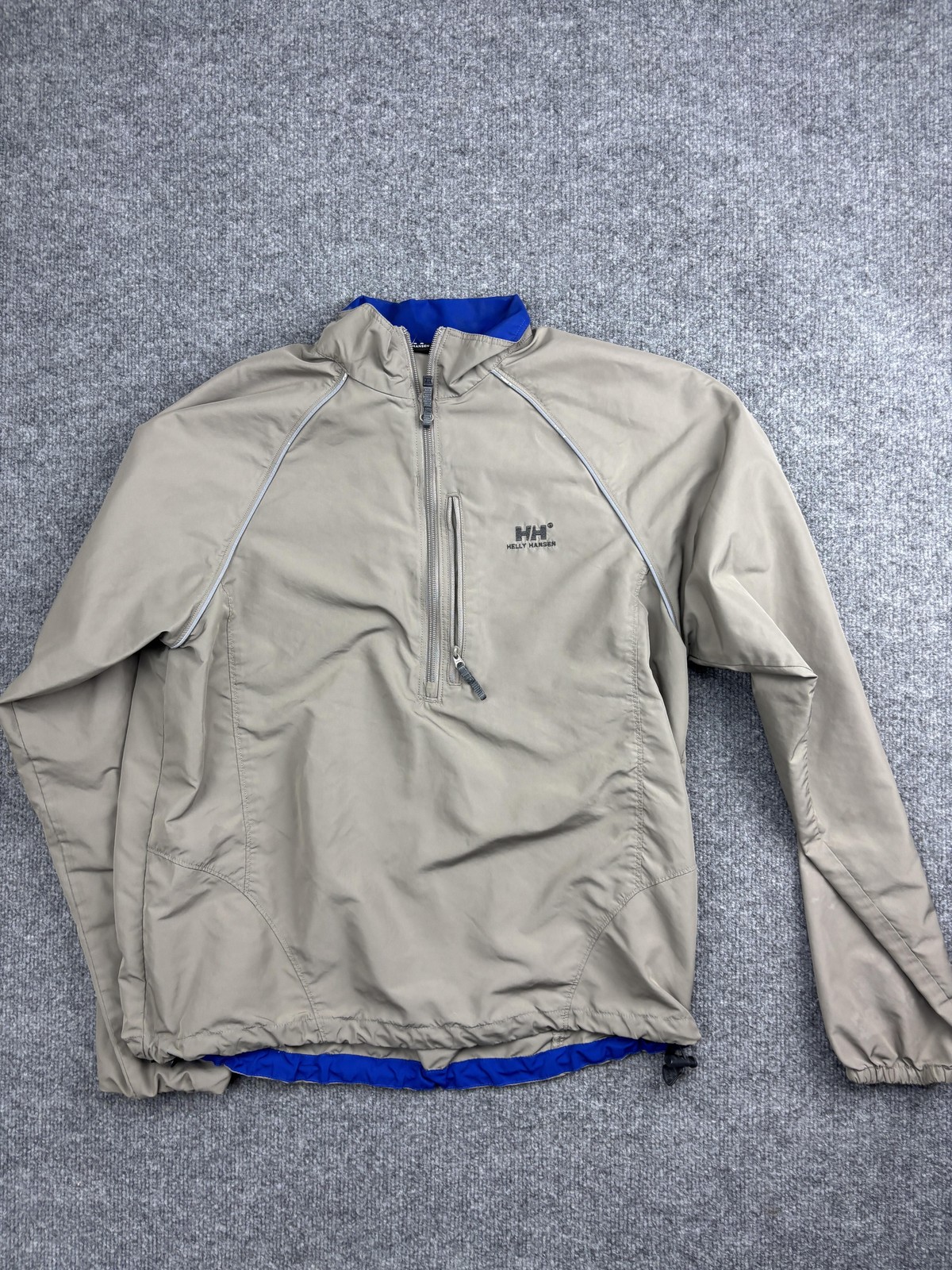 Helly Hansen Jacket Mens Medium Tan Half Zip Wind… - image 1