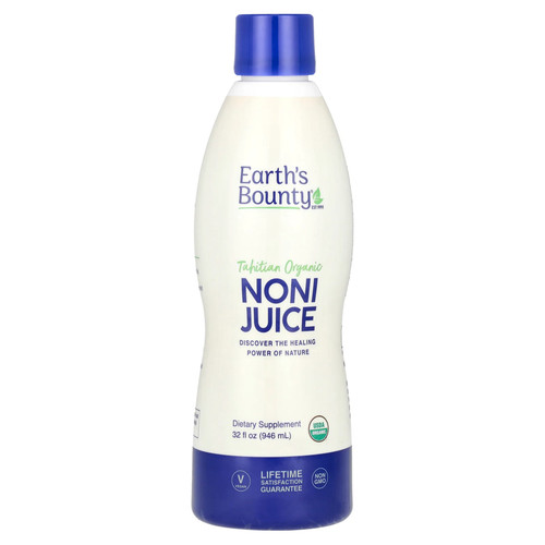 Earth s Bounty Tahitian Organic Noni Juice 32 fl oz 946 ml Halal, Kosher, No