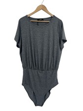 Cider Grey Solid T-shirt Bodysuit 0XL NWT