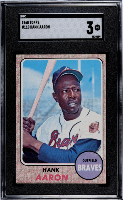 1968 Topps #110 Hank Aaron SGC 3
