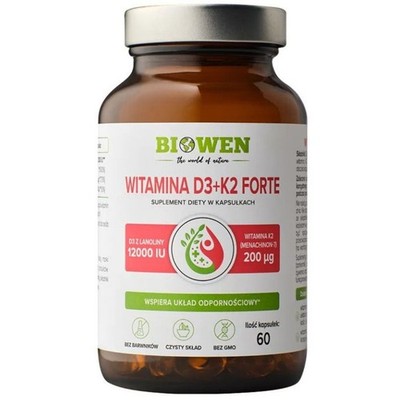 Biowen Vitamin D3+K2 Forte 12000   60 Kapseln