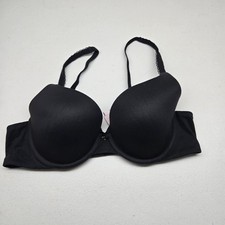 Victoria's Secret Women Bra 36C Black Perfect Shape T Shirt Underwired