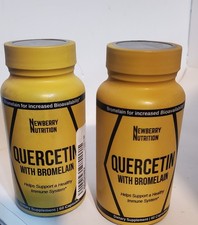 set 2 Quercetin with Bromelain Supplement 1200mg, Quercentin 500mg, caps exp8/27