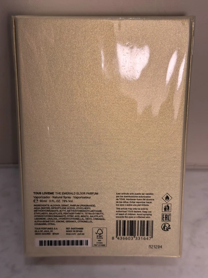 Spray perfume para mujer Tous LoveMe The Emerald Elixir 3,0 OZ Foto 2 de 2